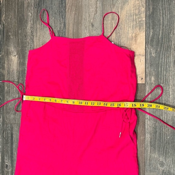 NWT $198 Magaschoni Linen Open Needlework Pintuck Wide Leg Lined Jumpsuit sz S - Picture 8 of 14